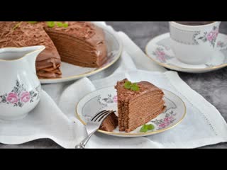 РЕЦЕПТ БОМБА!  Блинный шоколадный торт  ПОЛНЫЙ ВОСТОРГ!