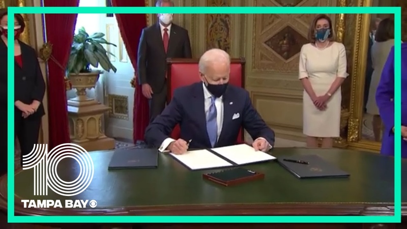 President Biden signs his first executive orders in