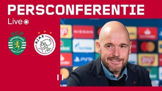 LIVE 20:15 ( 19:15) | Persconferentie Sporting CP - Ajax | Erik ten Hag & Dusan Tadic