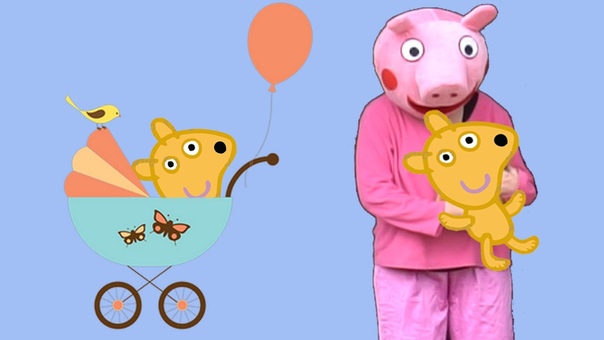 Peppa pig vs teddy bear in real
