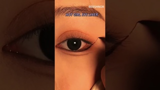 How To Draw Cat Eye Liner #bershnor #bluesmurfs #eyeliner #makeup #summer
