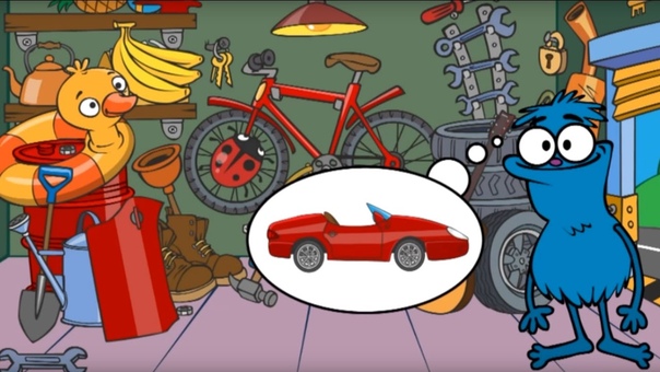 Chus el Simpático. Coche de CARRERAS. Garaje de coches. Dibujos animados para Niños en