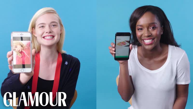 Elle Fanning Aja Naomi King Show Us the Last Thing on Their Phones,