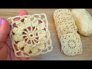 Cuadros Tejidos a Crochet para Blusa Daisy Primer paso