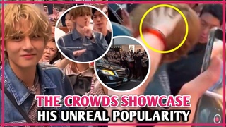 BTS V Leaving CELINE Store, Taehyung Almost In Danger, The Crowds are aggressive When Too Close To V