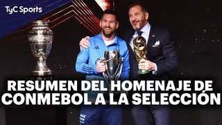 LO MEJOR DEL HOMENAJE A LA SELECCIN ARGENTINA  LGRIMAS Y EMOCIN DE MESSI, SCALONI Y MUCHO MS