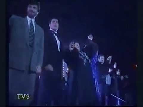 Freddie Mercury with Dionne Warwick, Jose Carreras, M. Caballe, La Nit 1988. Final moments on