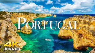 FLYING OVER PORTUGAL (4K UHD) Beautiful Nature Scenery with Relaxing Music | 4K VIDEO ULTRA HD