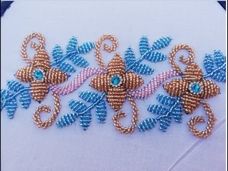 hand embroidery design,beautifull border  line embroidery for dress