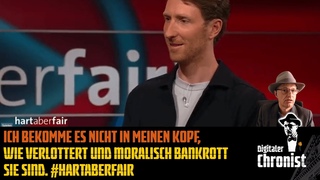 Ich bekomme es nicht in meinen Kopf, wie verlottert und moralisch bankrott sie sind  #hartaberfair