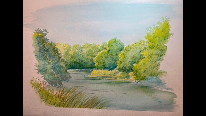 Another watercolour pencils vignette by
