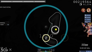 osu! | Adamqs | MYTH & ROID - VORACITY (TV Size) VERY VERY CRAZY EXTRA +HD,DT % PASS 8,14