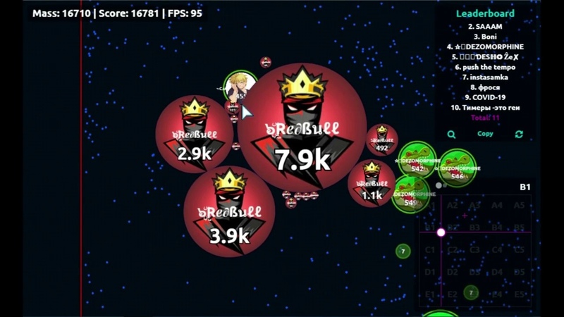 TOP 1 FFA Agario Team Play POKER