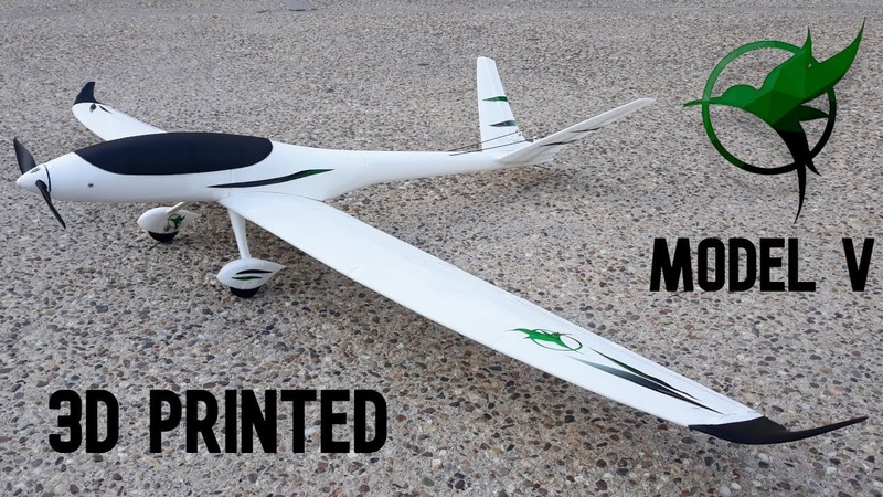 Lightest 3 D printed RC plane Eclipson Model
