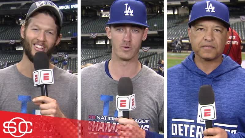 Los Angeles Dodgers Clayton Kershaw, Cody Bellinger, Dave Roberts on World Series, Sports
