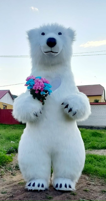 Костюм белого медведя большой