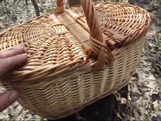 корзина с двумя крышками