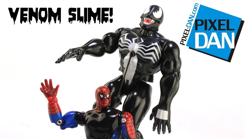 Venom Toy Biz Marvel Superheroes Living Skin Slime Figure Video