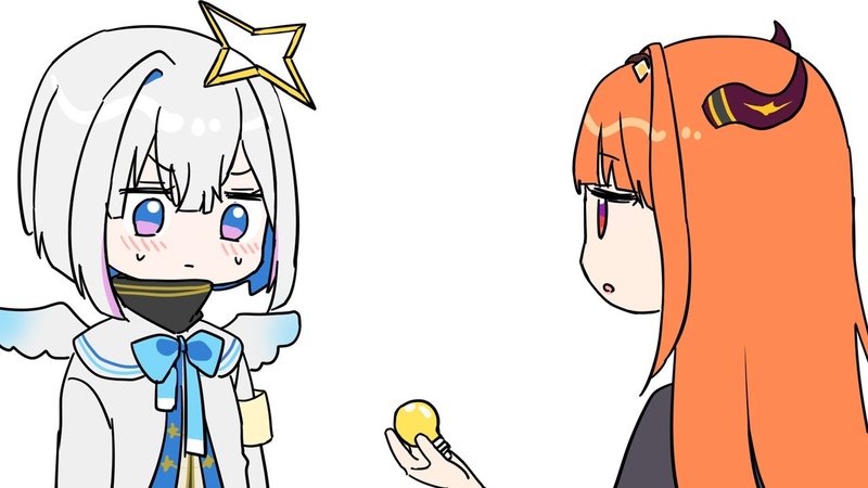 Animated Hololive, Eng sub Coco gives a light bulb to poor Kanata, who stay in the