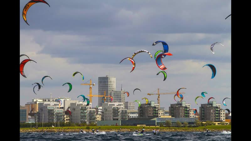 Open ocean kiteboarding competition in